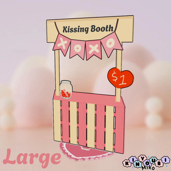 Valentine's Day Kissing Booth V3 Large Full Bleed Acrylic Standee