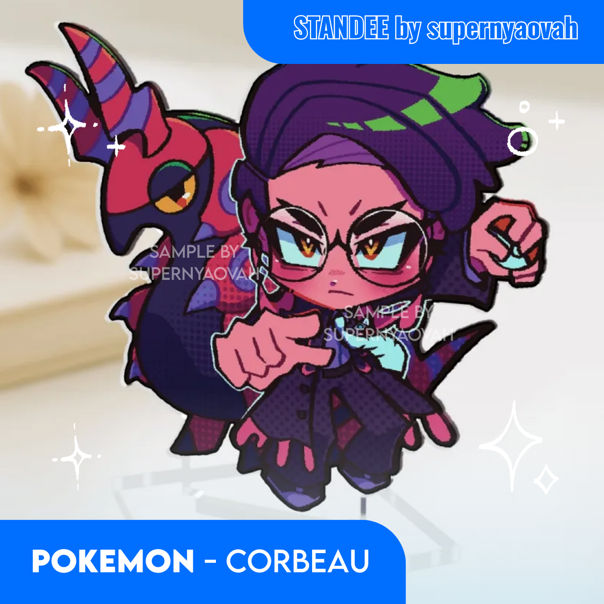 Corbeau Acrylic Standee - Pokemon Legends ZA by Elle (supernyaovah