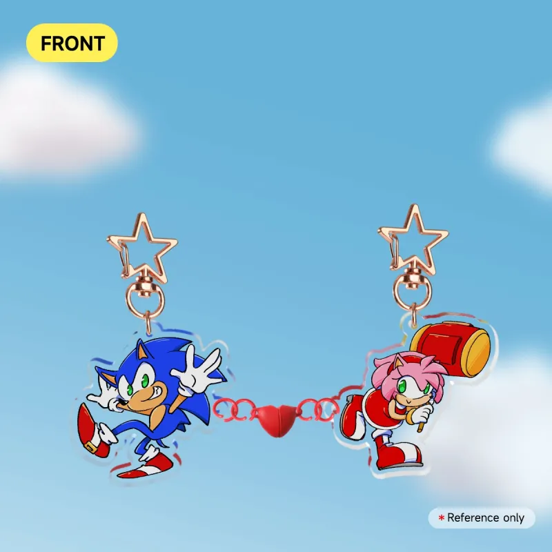 SonAmy (Sonic x Amy) - Acrylic Magnet Keychains by rataenfadada - ACGGOODS