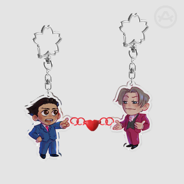 Narumitsu Ace Attorney Acrylic Magnet Keychains