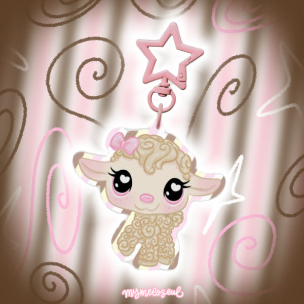 neapolitan lamb LPS acrylic keychain