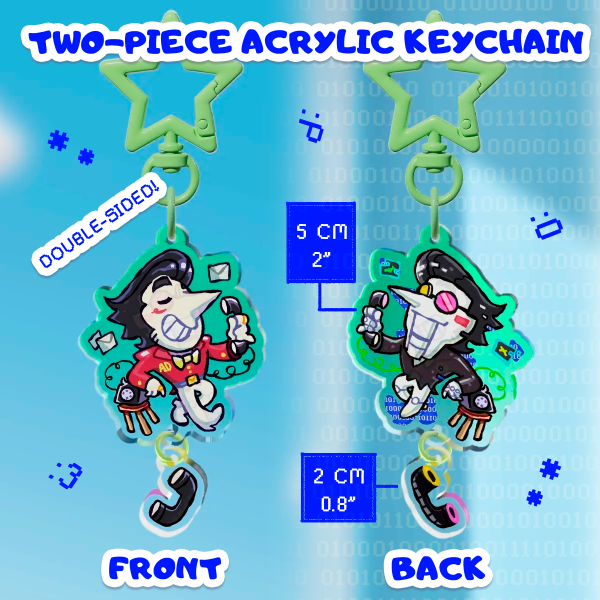 Spamton Two-Piece Acrylic Keychain [Deltarune]