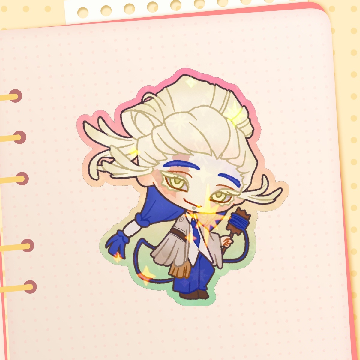 TAMSY CAINES GACHIAKUTA Colored Edge Die Cut Sticker