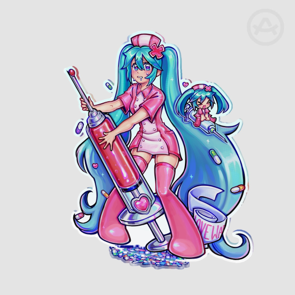 Hatsune Miku - LoveWard Clear Acrylic Standees