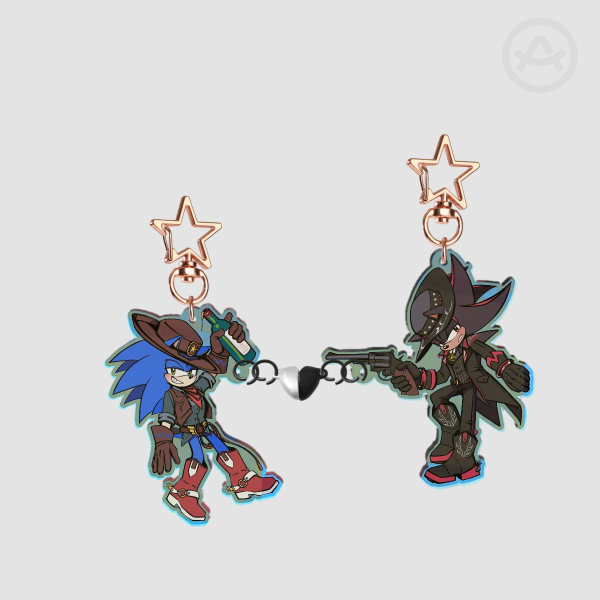 Cowboy Sonadow Couple Keychains