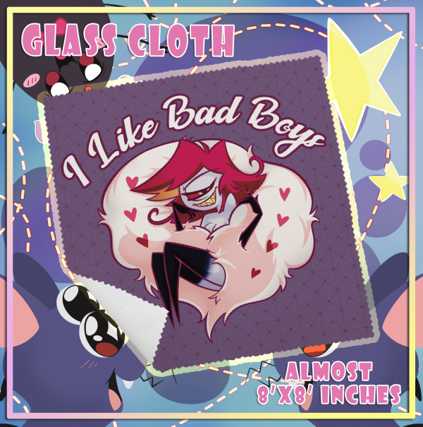 "I Like Bad Boys" Niffty - Glass Cloth