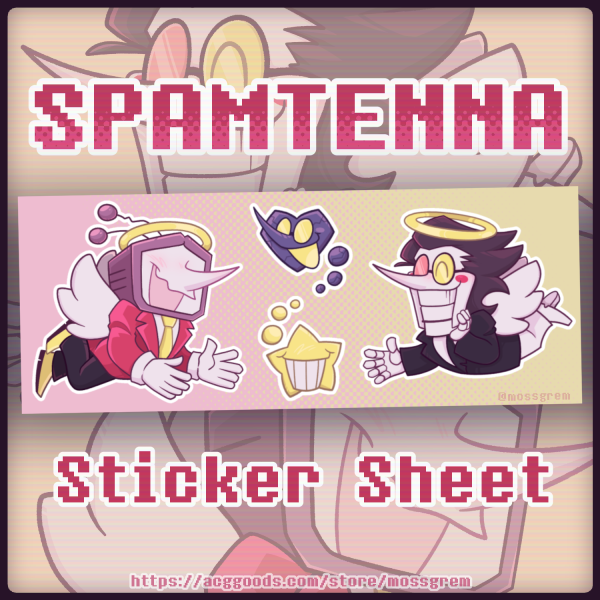 Angel Spamtenna Stickers Sheet