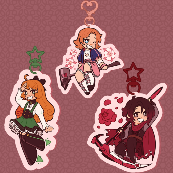 RWBY Keychain Set