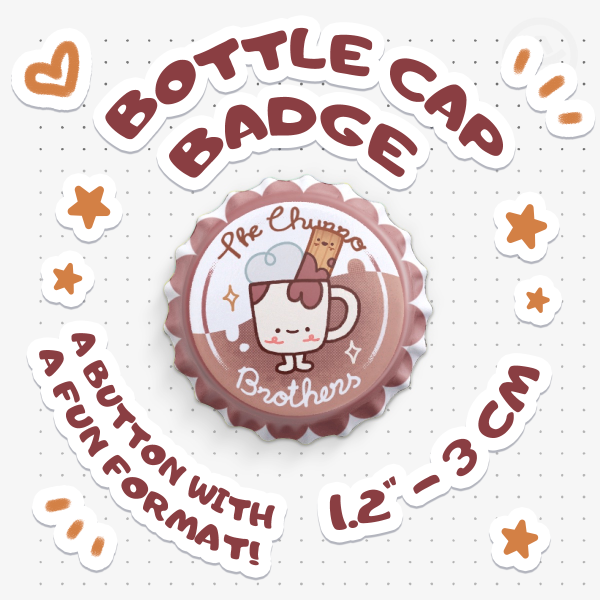 The Churro Brothers - Bottle Cap Badge [Original]