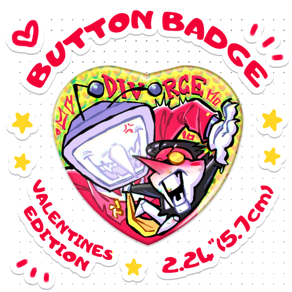 Spamtenna Divorce - Heart Badge [Deltarune]