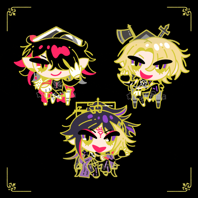 Luxiem 4th Anniversary - keychains set