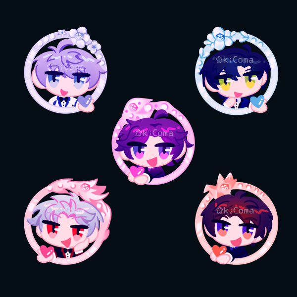 Love and Deepspace - glitter stickers set