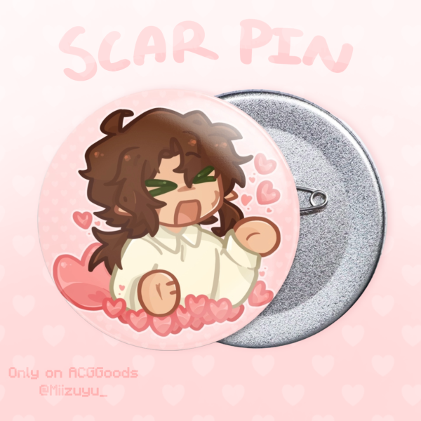 Valentines Scar Round Badge