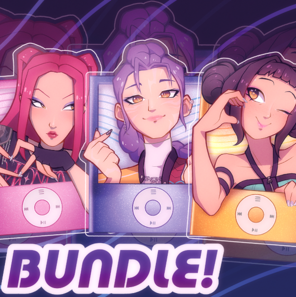 Huntrix Keychain Set (K-pop Demon Hunters)