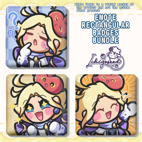 [EMOTE COLLECTION BADGE BUNDLE] Peindre Nijifude - Rectangular badges 