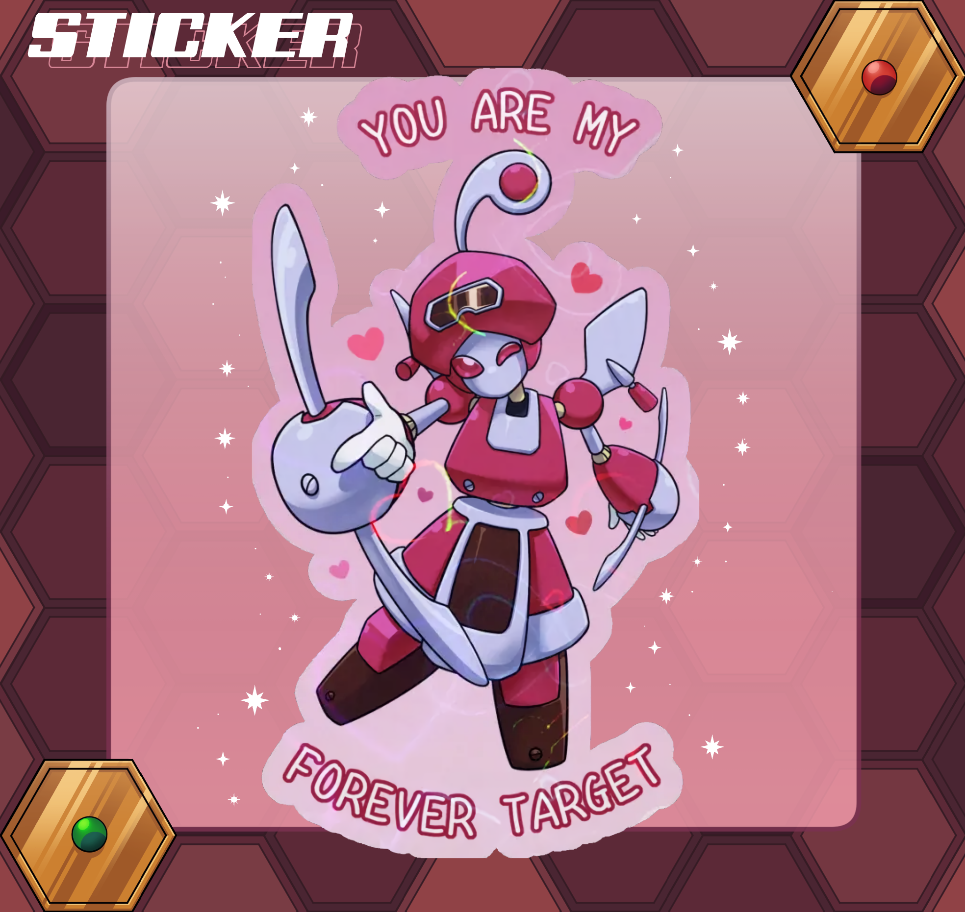 Cu Valentine Sticker