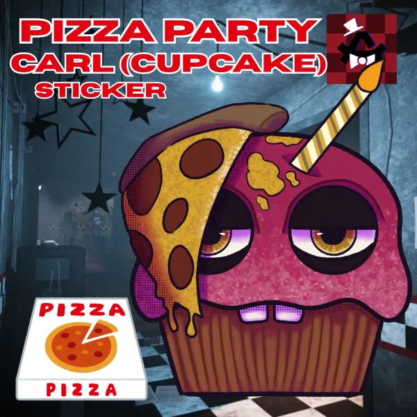 [PIZZA PARTY] Cupcake (sticker)