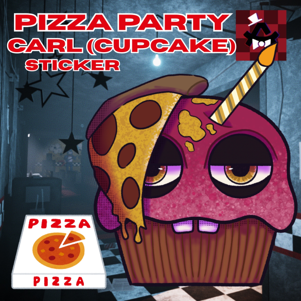 [PIZZA PARTY] Cupcake (sticker)