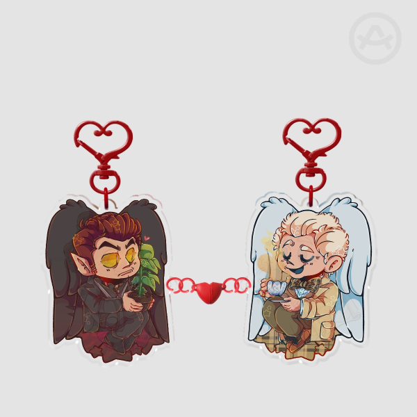 Aziracrow Heart Magnets Keychains