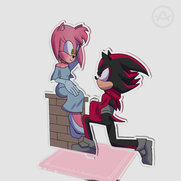 ShadAmy Lady and Knight Acrylic Standees