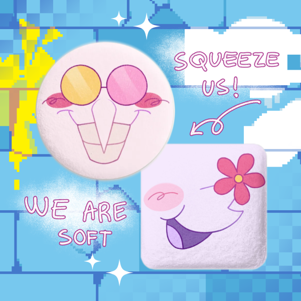 DELTARUNE | Spamtenna plush badge set