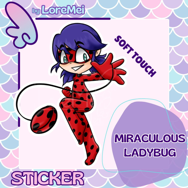 ꒰𑁬°Ladybug°໒꒱ || Soft Touch Sticker