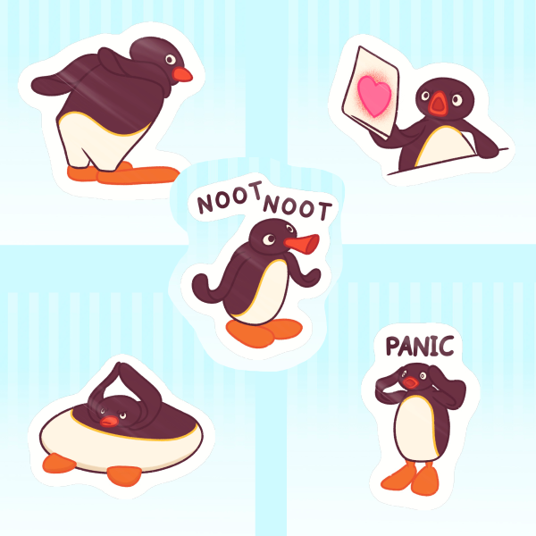 Pingu Sticker Set