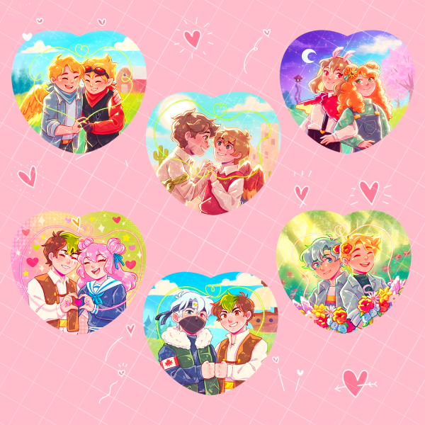 [MCYT] Duos Heart Badges Set