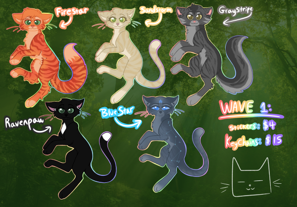 WC Cats 1st Series Sticker Set