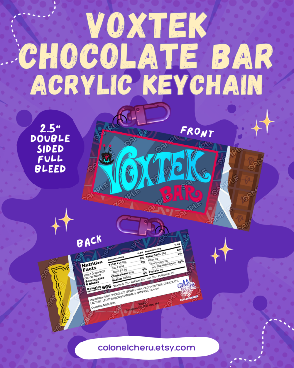 VoxTek Chocolate Bar Acrylic Keychain