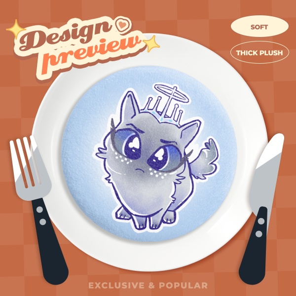 Cat Sera Plush Badge