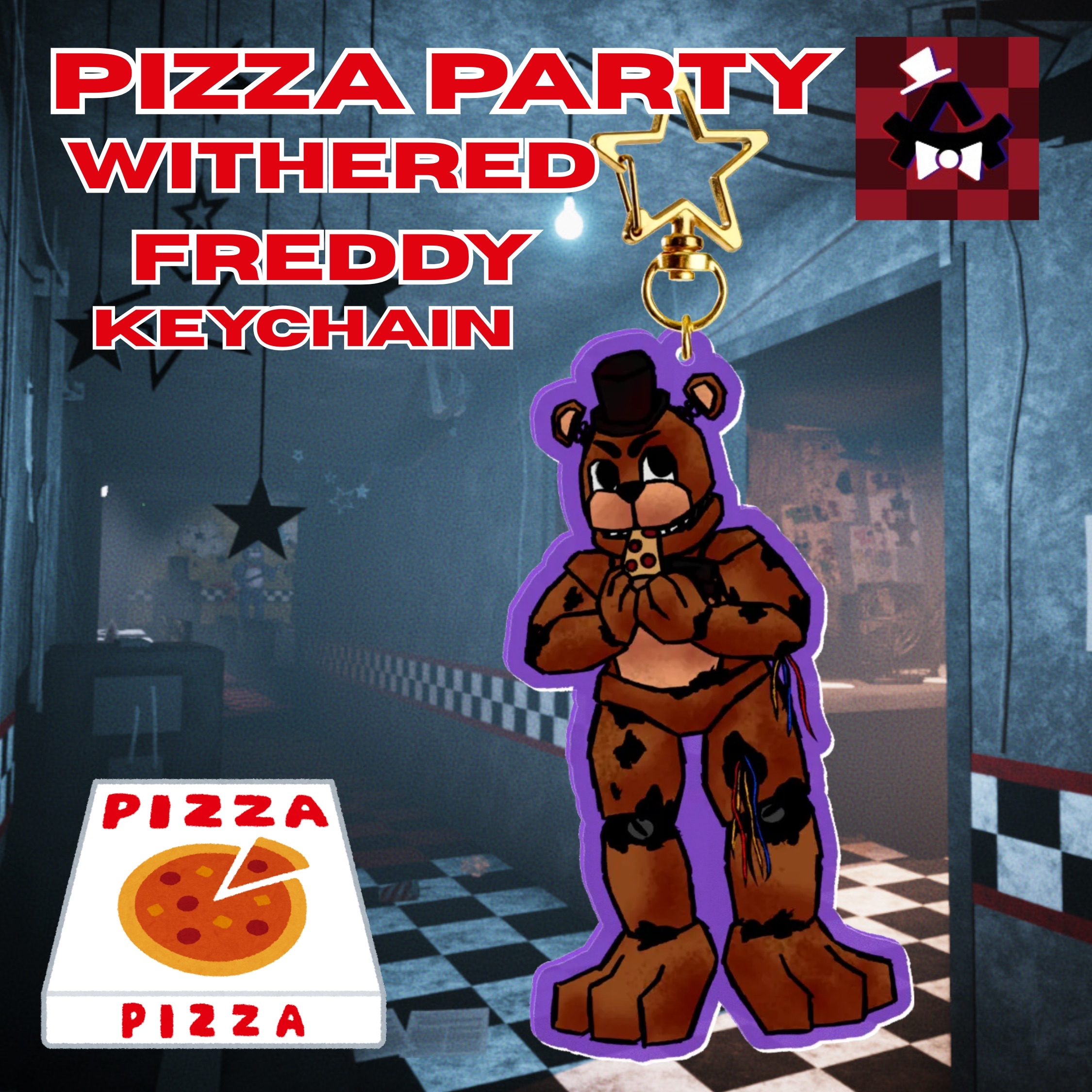 [PIZZA PARTY] Withered Freddy (Keychain)