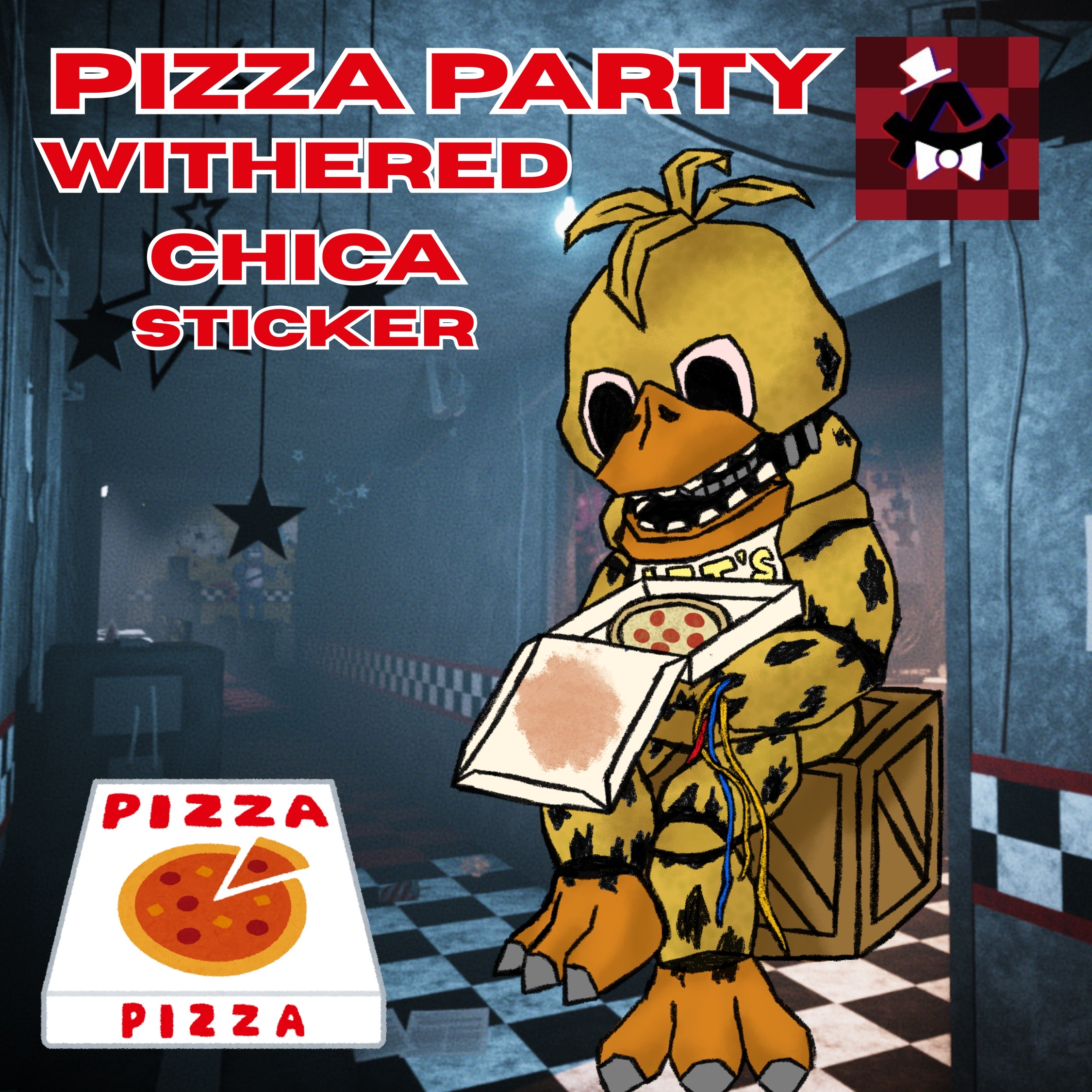 [PIZZA PARTY] Withered Chica (Sticker)