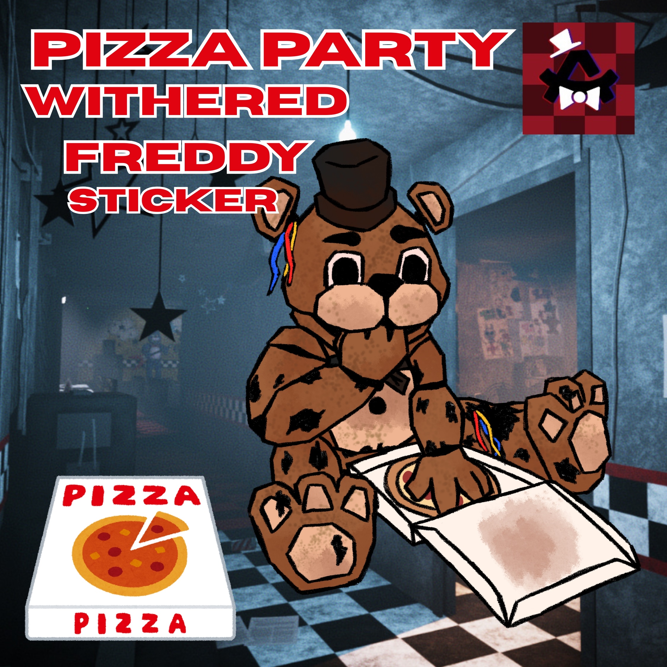 [PIZZA PARTY] Withered Freddy (Sticker)