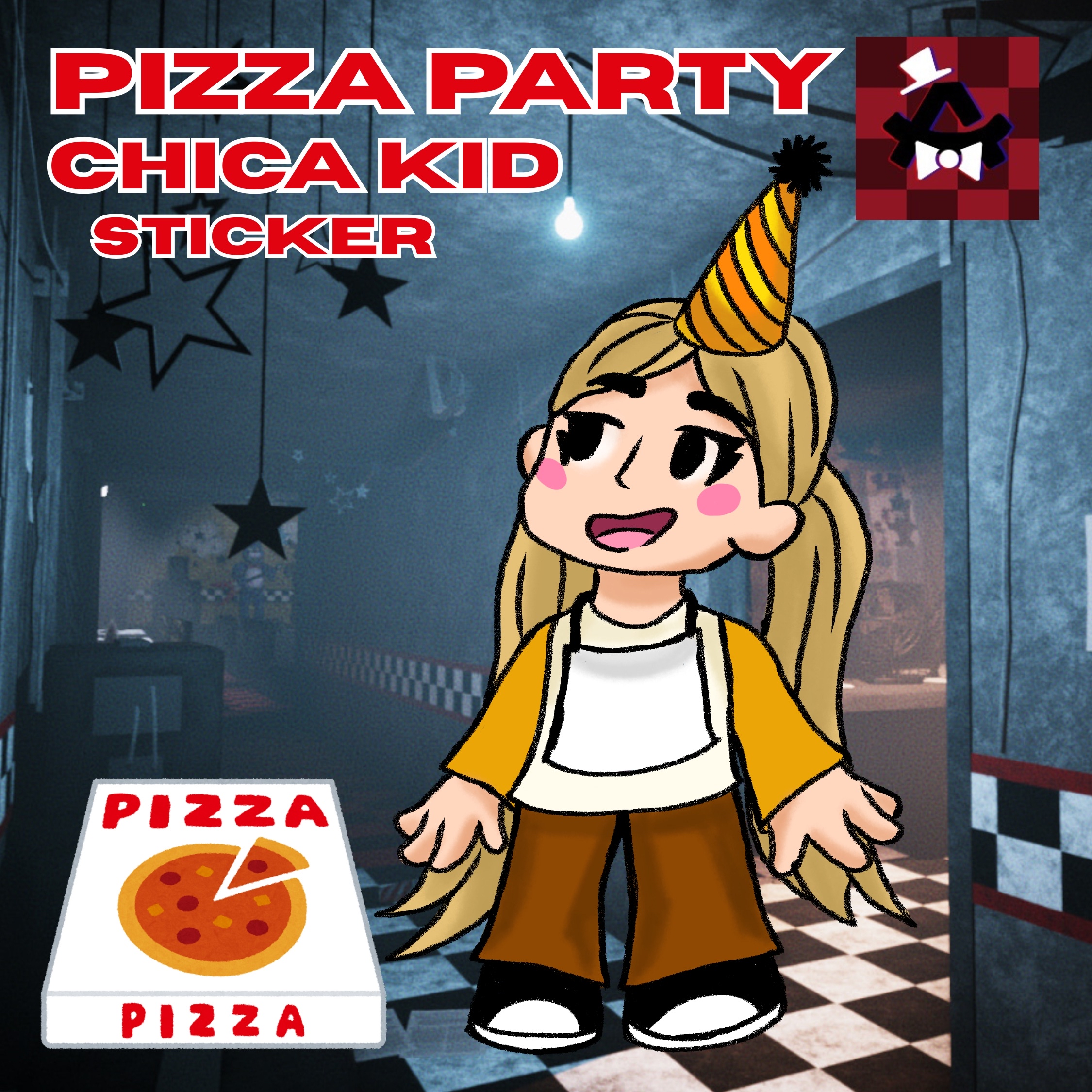 [PIZZA PARTY] Chica Kid (Sticker)