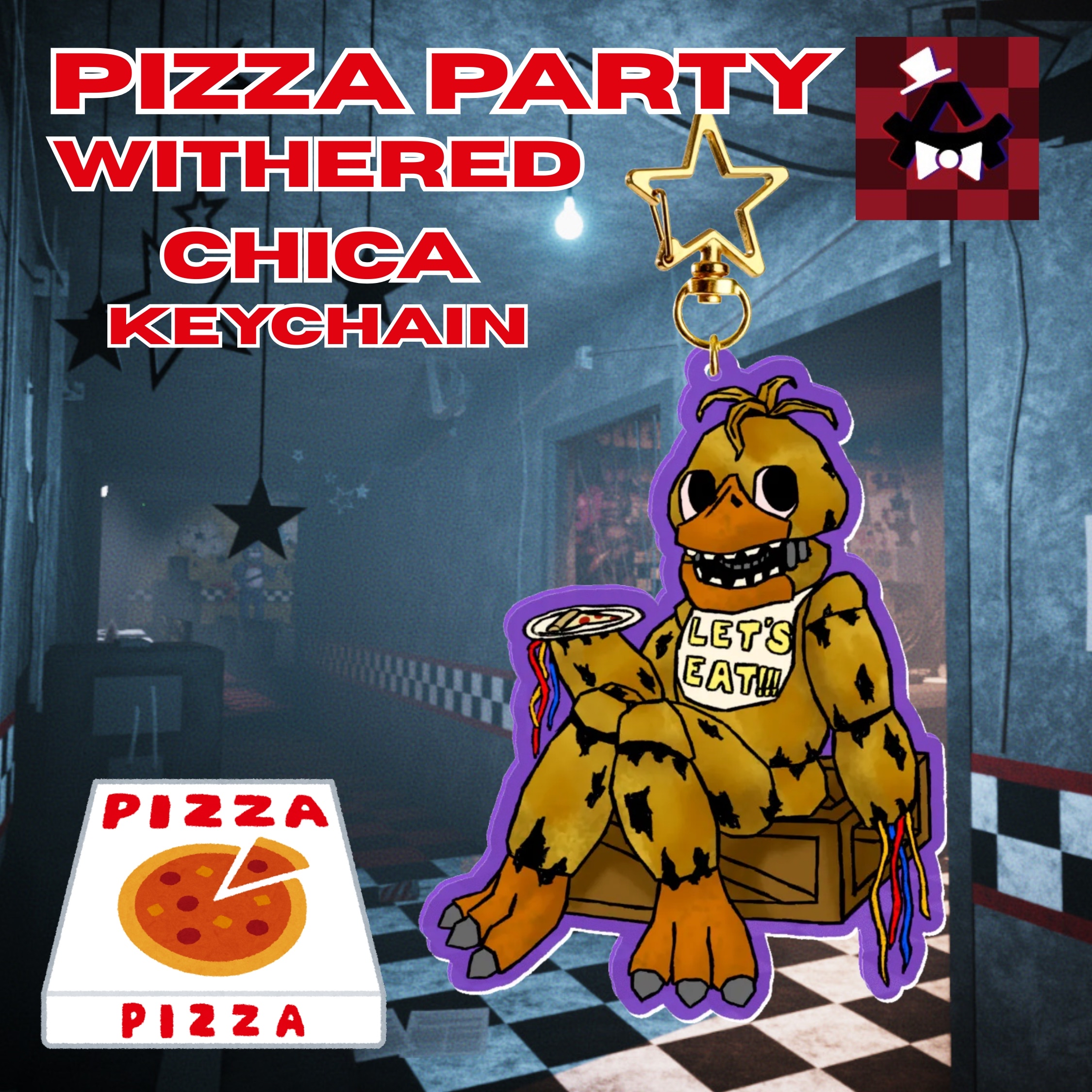 [PIZZA PARTY] Withered Chica (Keychain)