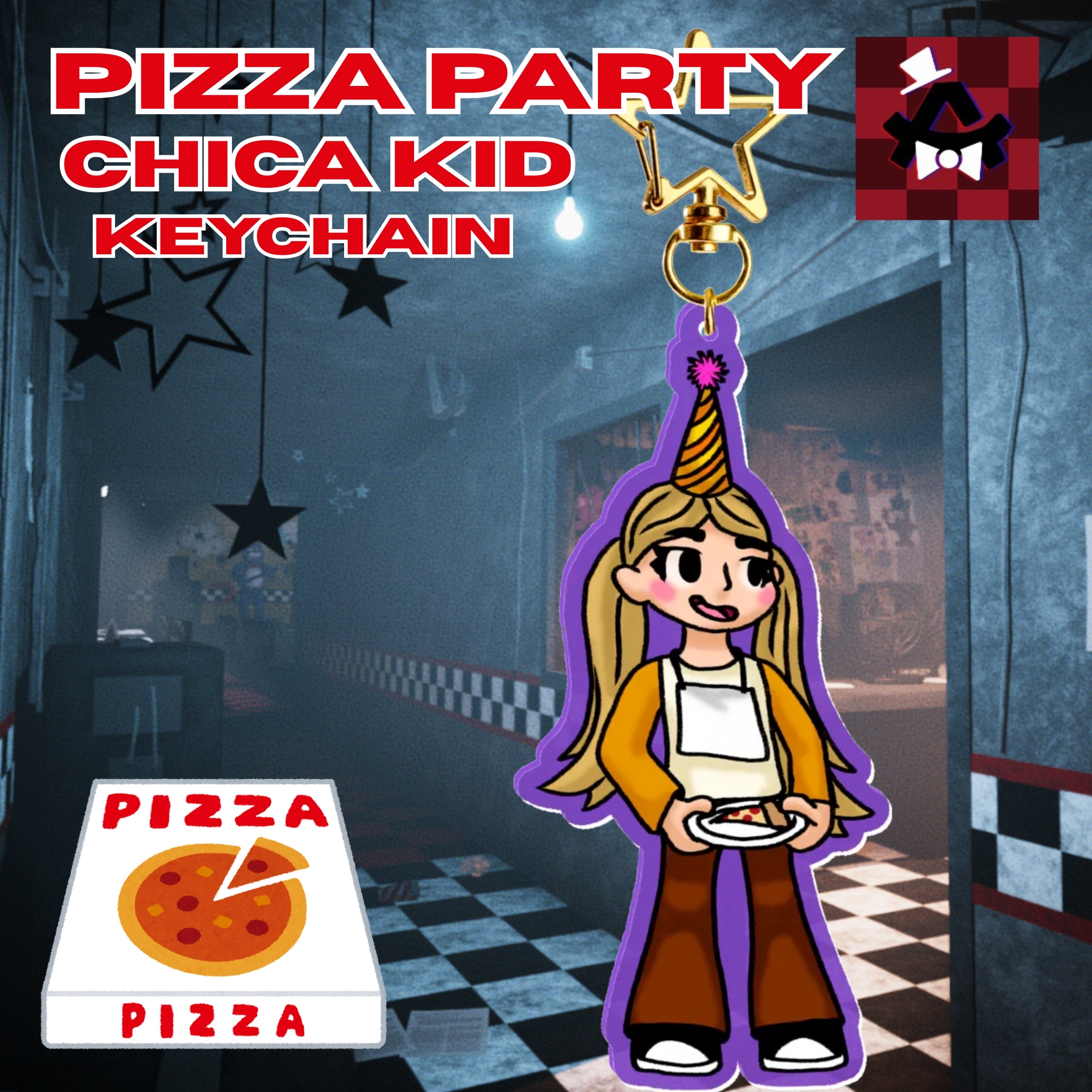 [PIZZA PARTY] Chica Kid (Keychain)
