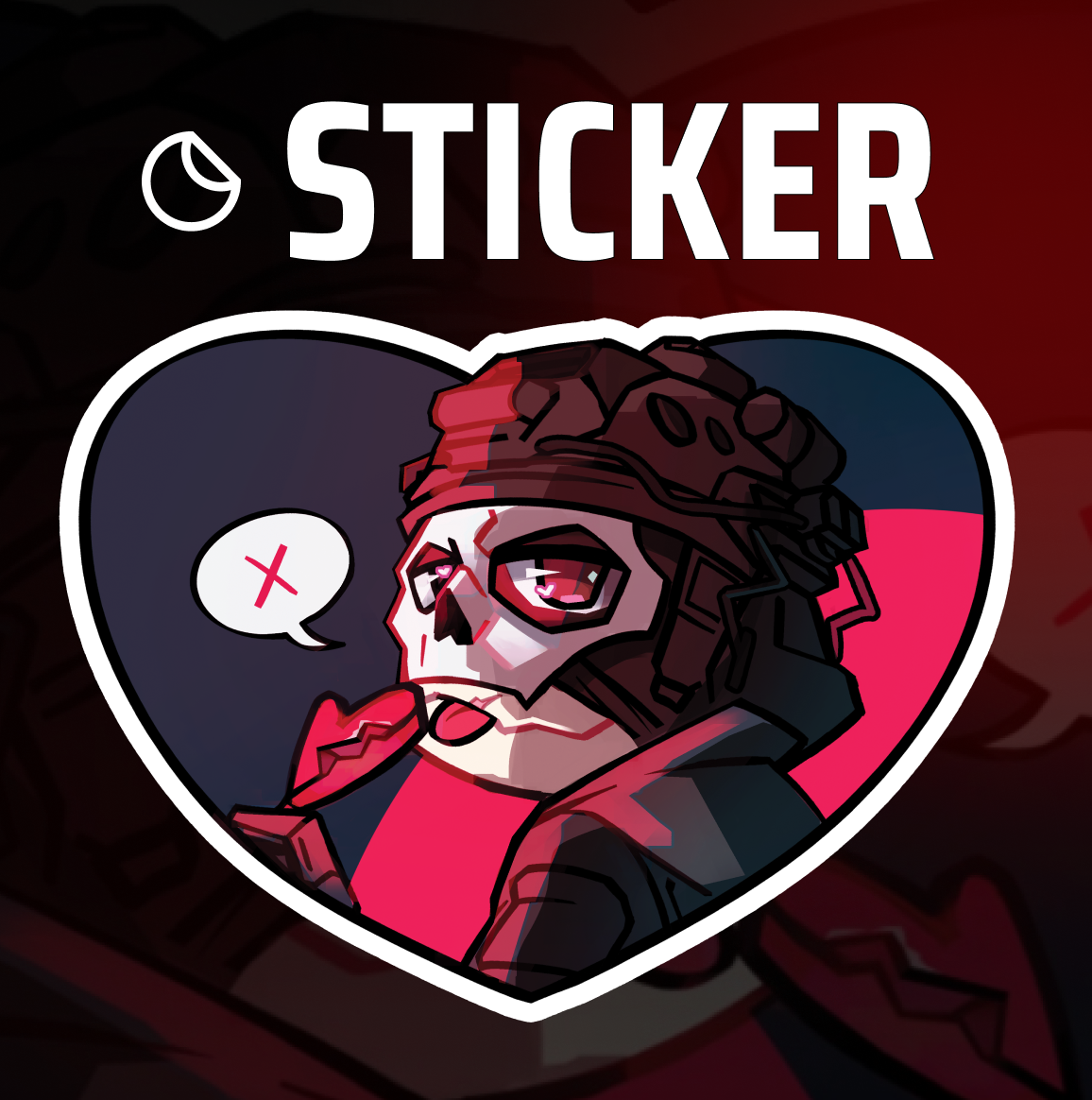 [GHOST] 4.8cm x 6.3cm die cut sticker