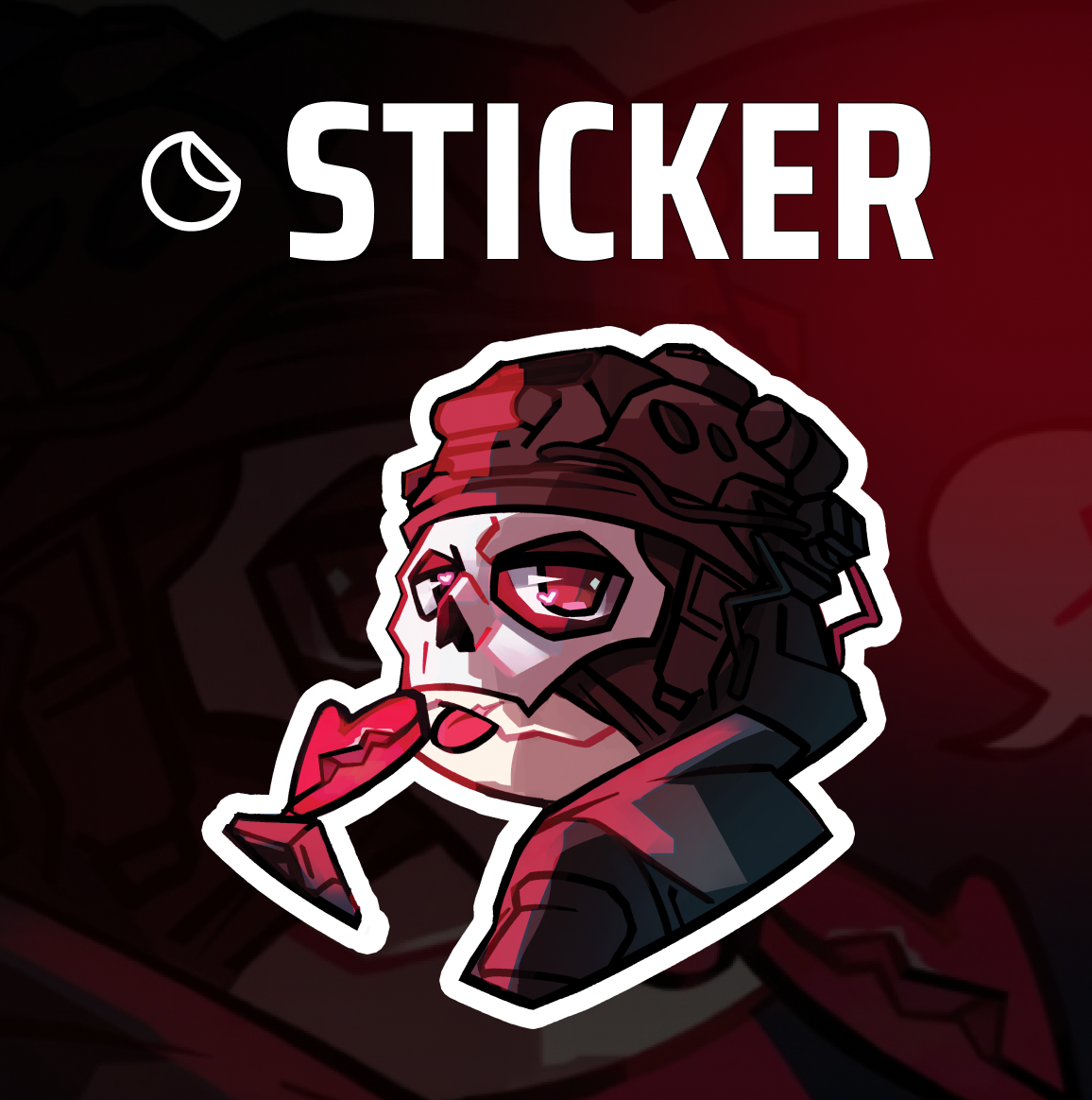 [GHOST] 5cm x 5cm die cut sticker