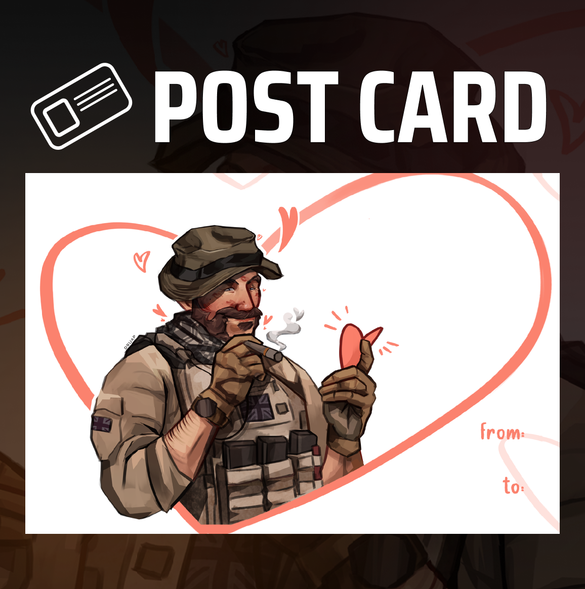 [PRICE] Valentines day postcard [without text]