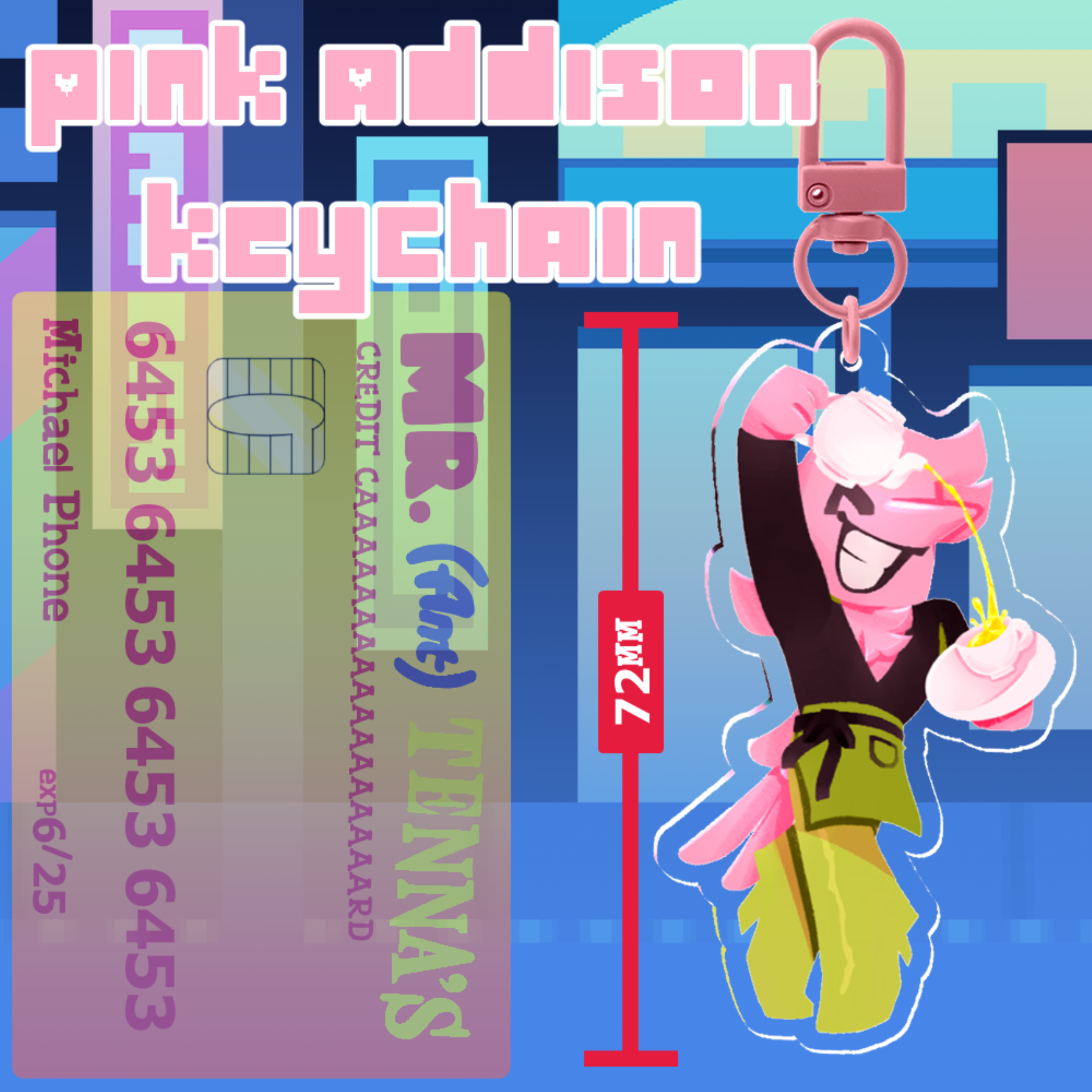 Deltarune | Pink Addison Keychain