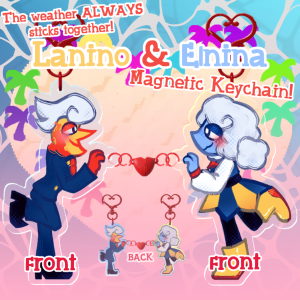 Deltarune | Lanino & Elnina Magnetic Keychain