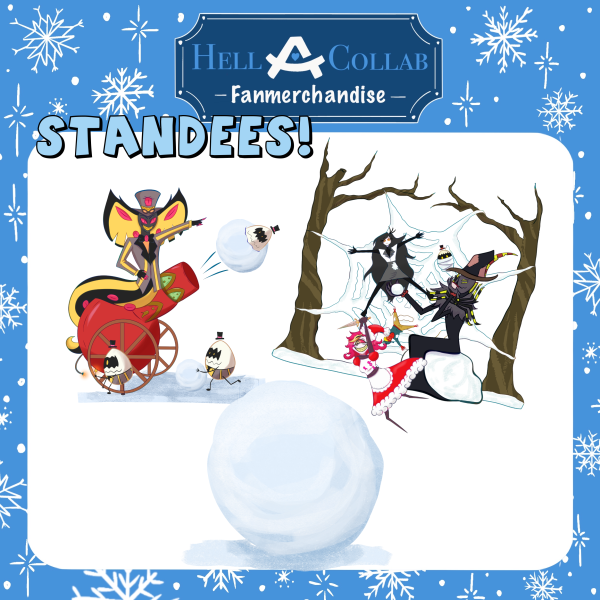Hazbin Hotel Snowball Fight Collab Final Sale || Zestial || Sir Pentious || Niffty Standees