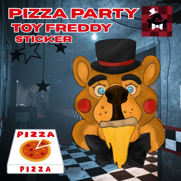 Toy Freddy Sticker FNAF Collab