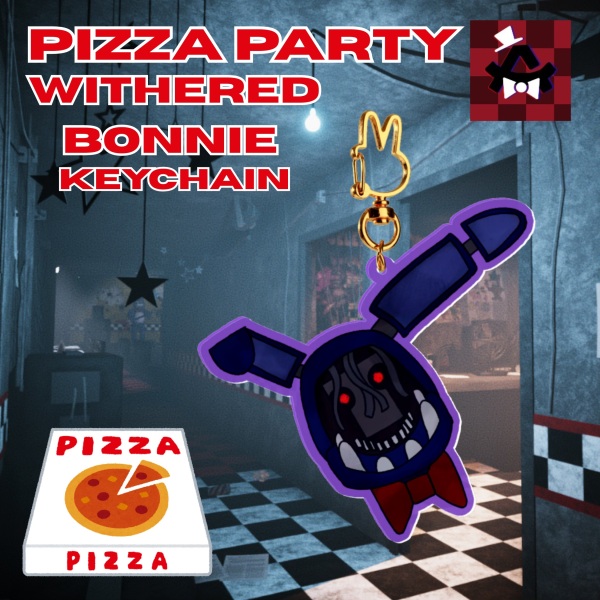 [PIZZA PARTY] Withered Bonnie (keychain)