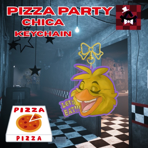 Chica Keychain FNAF Collab