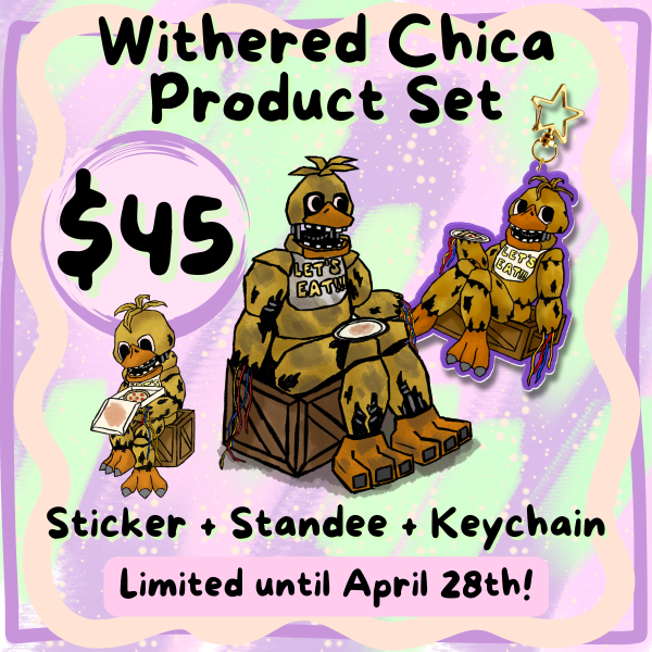 Withered Chica Product Set