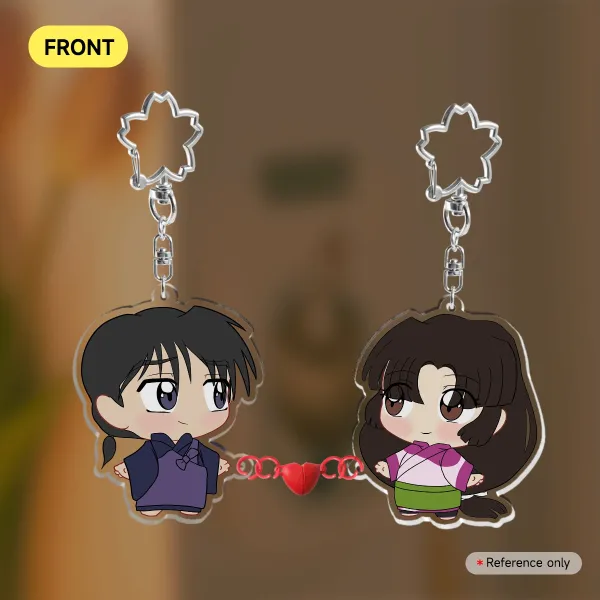 Sanroku Sango Miroku Acrylic Magnet Keychains Inuyasha