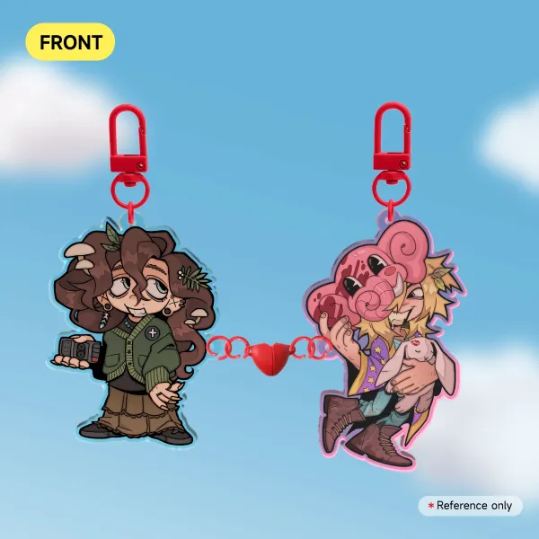 sydney sargent + elijah volkov magnetic heart keychain [ CAMP HERE AND THERE ]