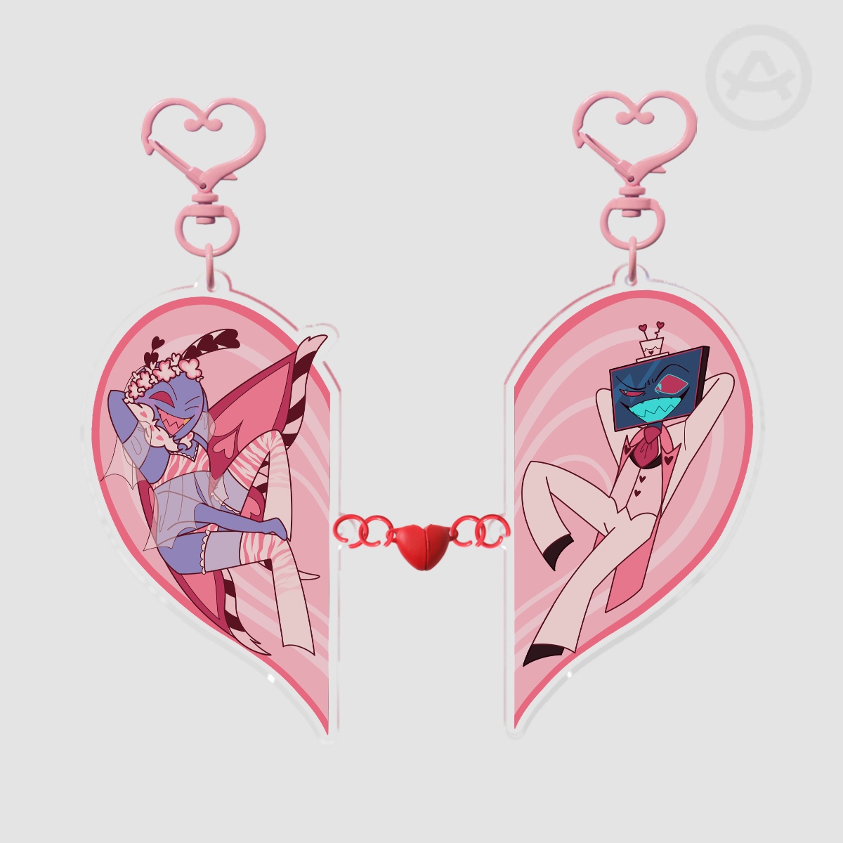StaticMoth Valentines Day Magnet Keychain